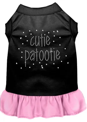 Rhinestone Cutie Patootie Dress Black With Light Pink Xxl