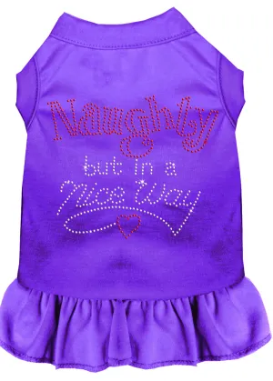 Rhinestone Naughty But In A Nice Way Dress Purple Med