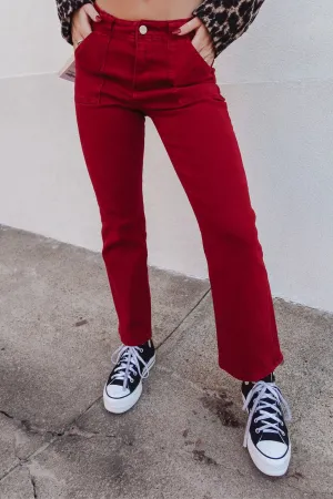 Risen High Rise Ankle Flare Jeans