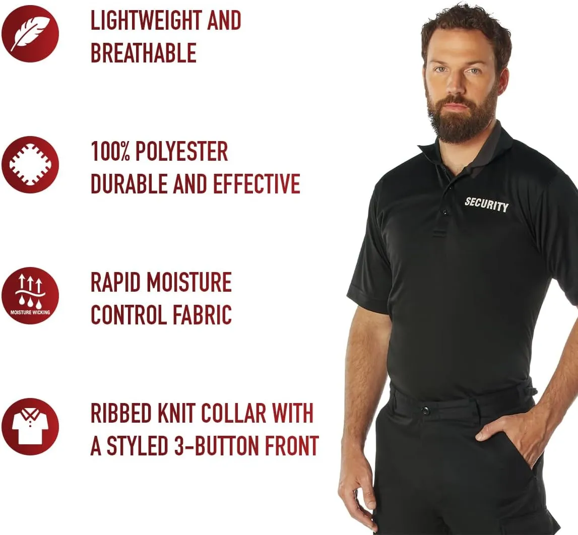 Rothco Moisture Wicking Security Polo Shirt - Stay Cool and Professional On-The-Job