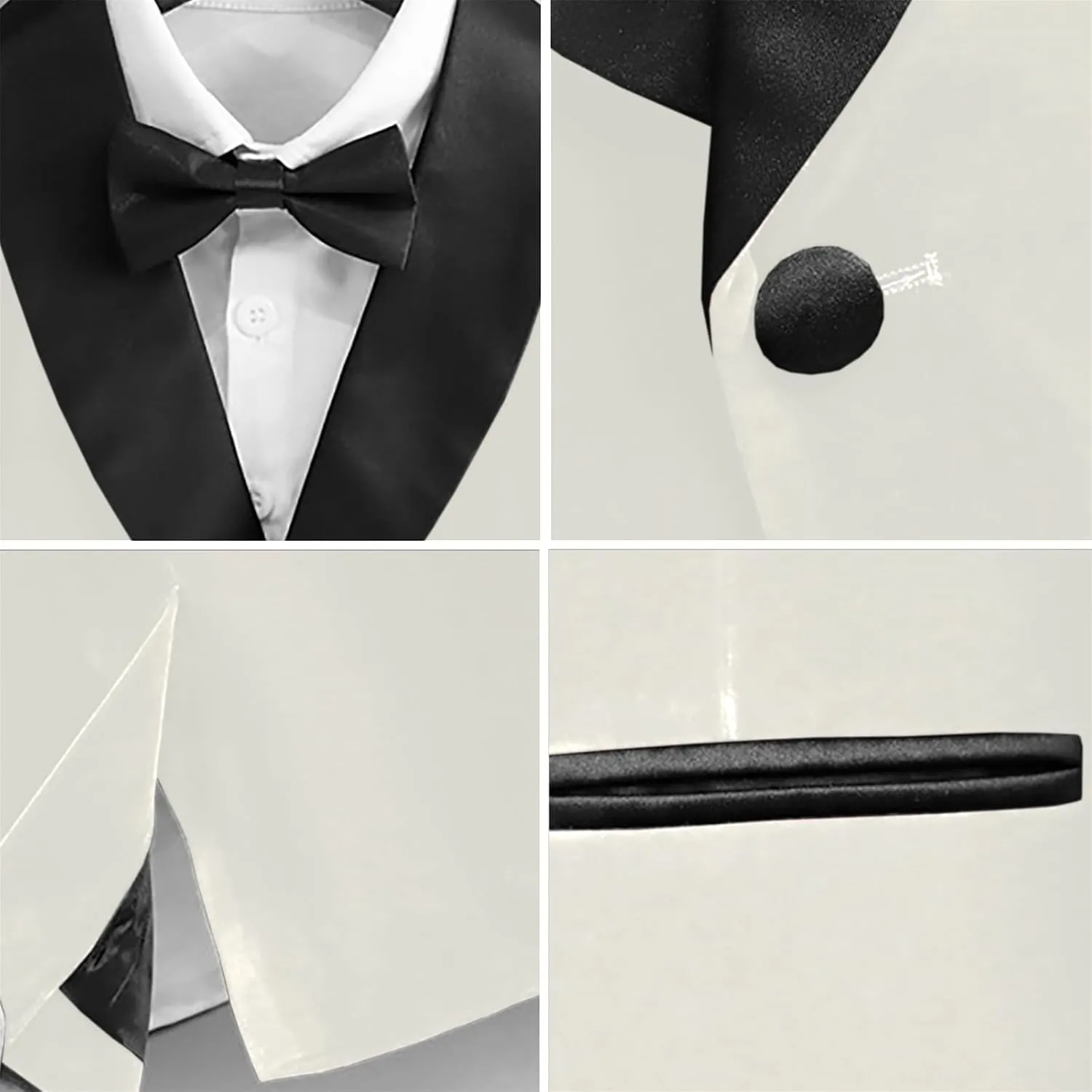 SANGTREE Boys Shawl Tuxedo Suit Velvet Set Gentleman Wedding Outfit, 3 Months - 14 Years