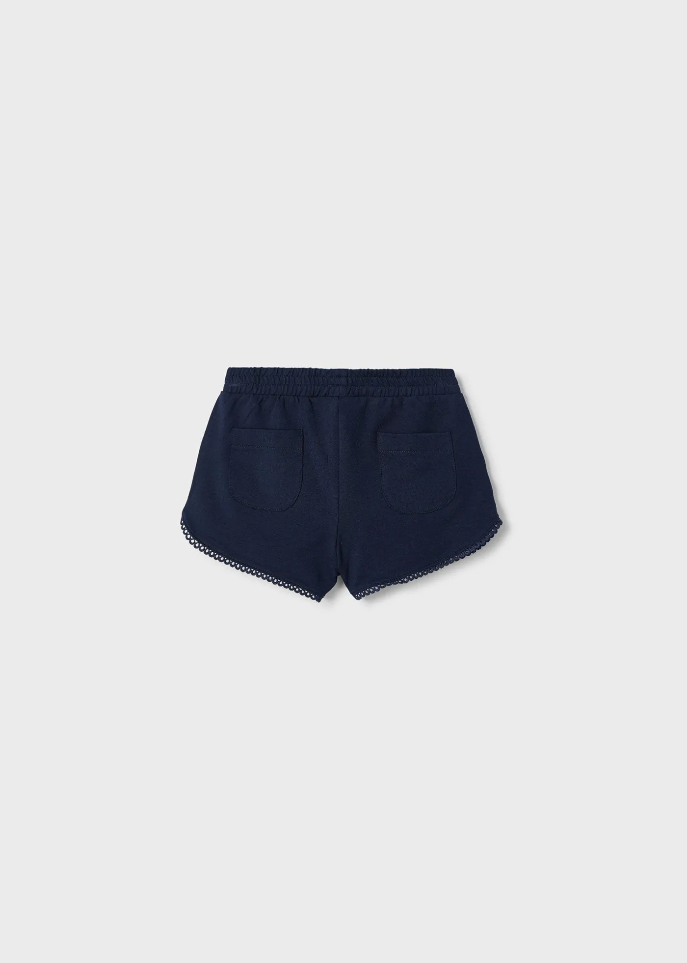 Scallop Edge Cotton Shorts - Navy by Mayoral