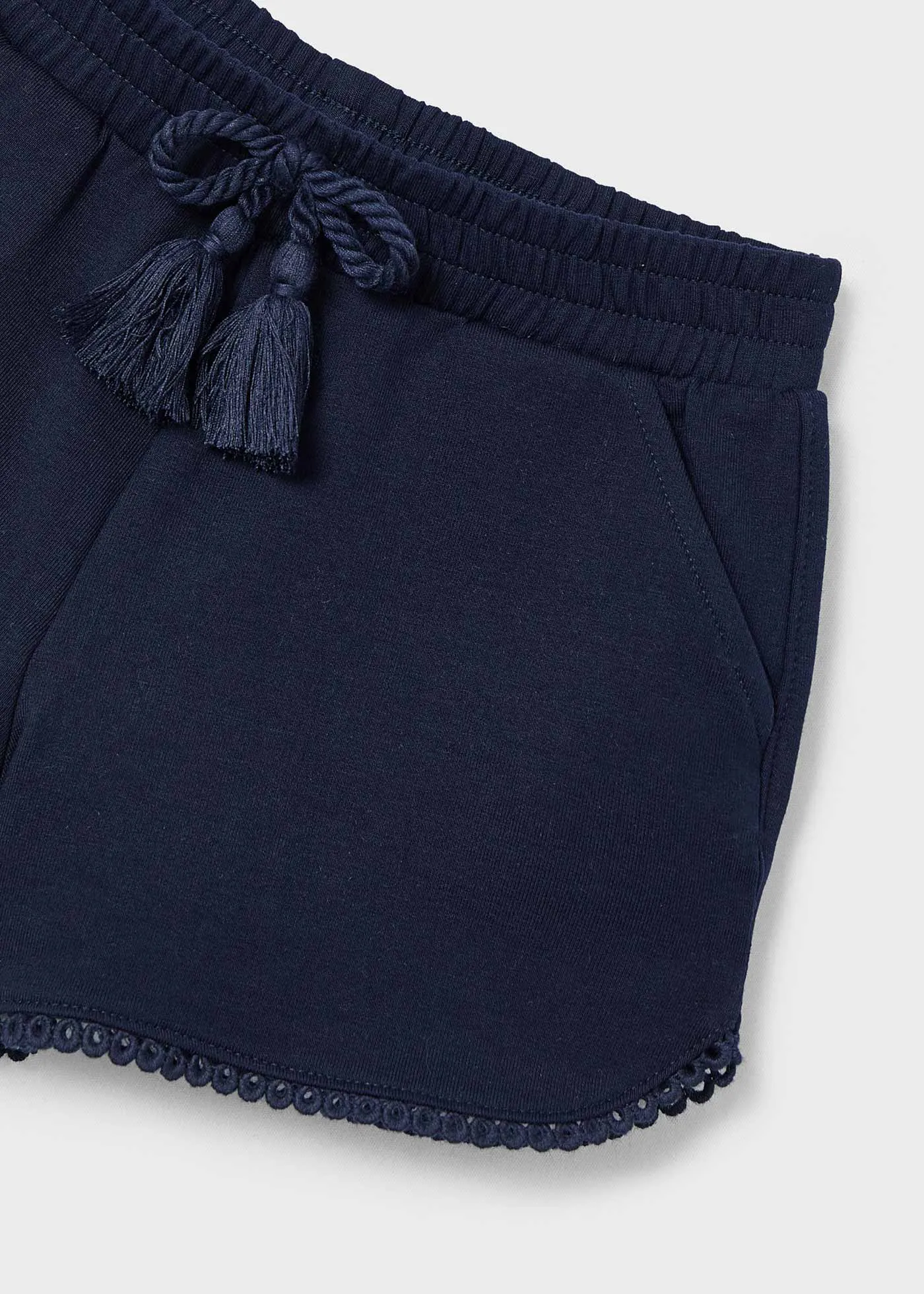 Scallop Edge Cotton Shorts - Navy by Mayoral