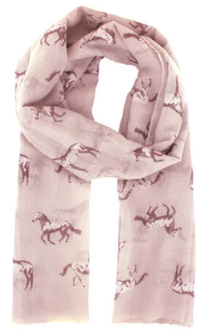 Scarf - Horse Pattern ~ Dusty Pink