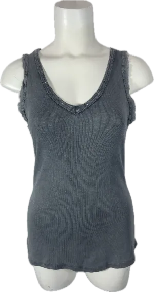 Sequin V-Neck Tank Top