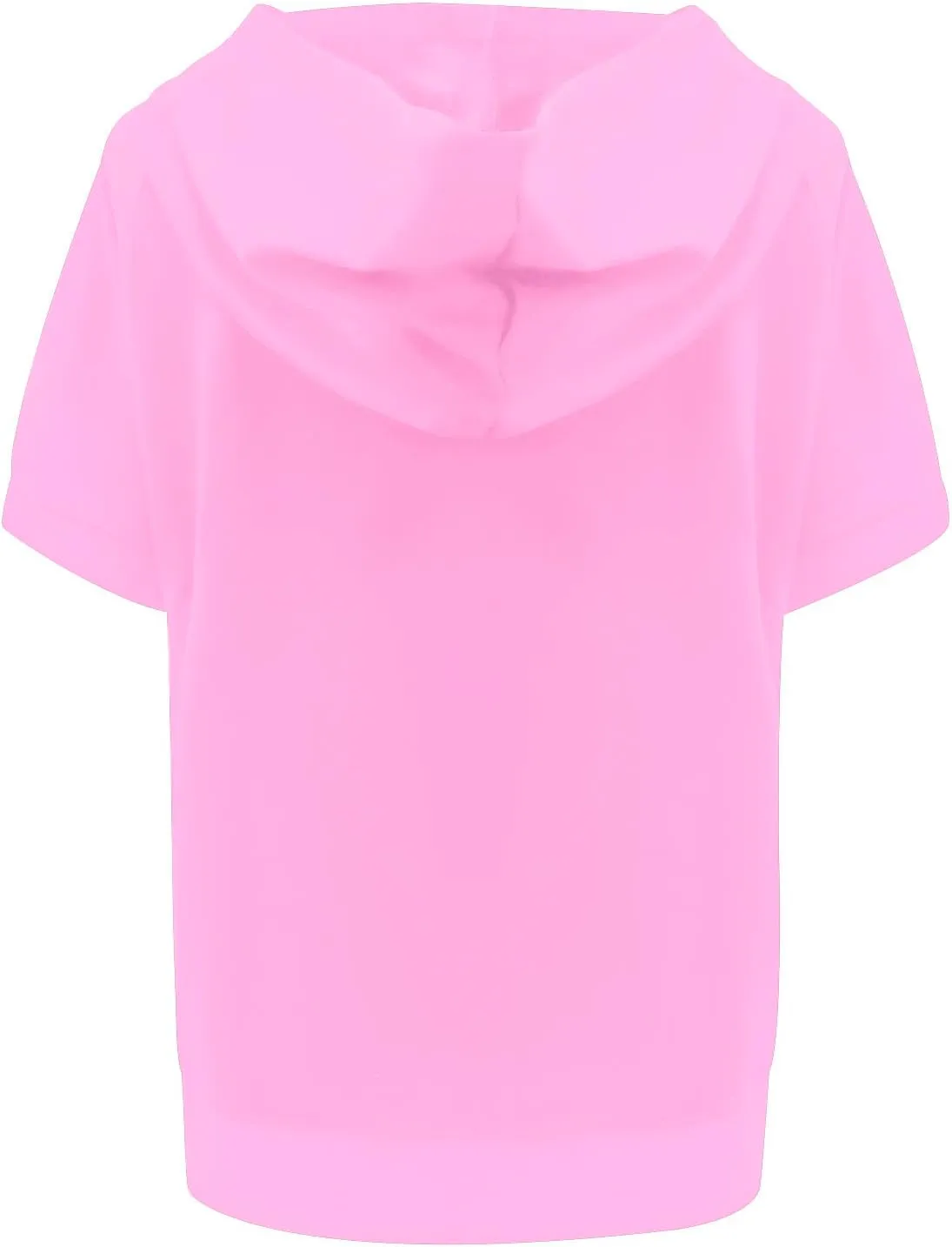 Short Sleeve Sweatshirt Women Oversized Half Zip Hoodies Casual Pullover Tops