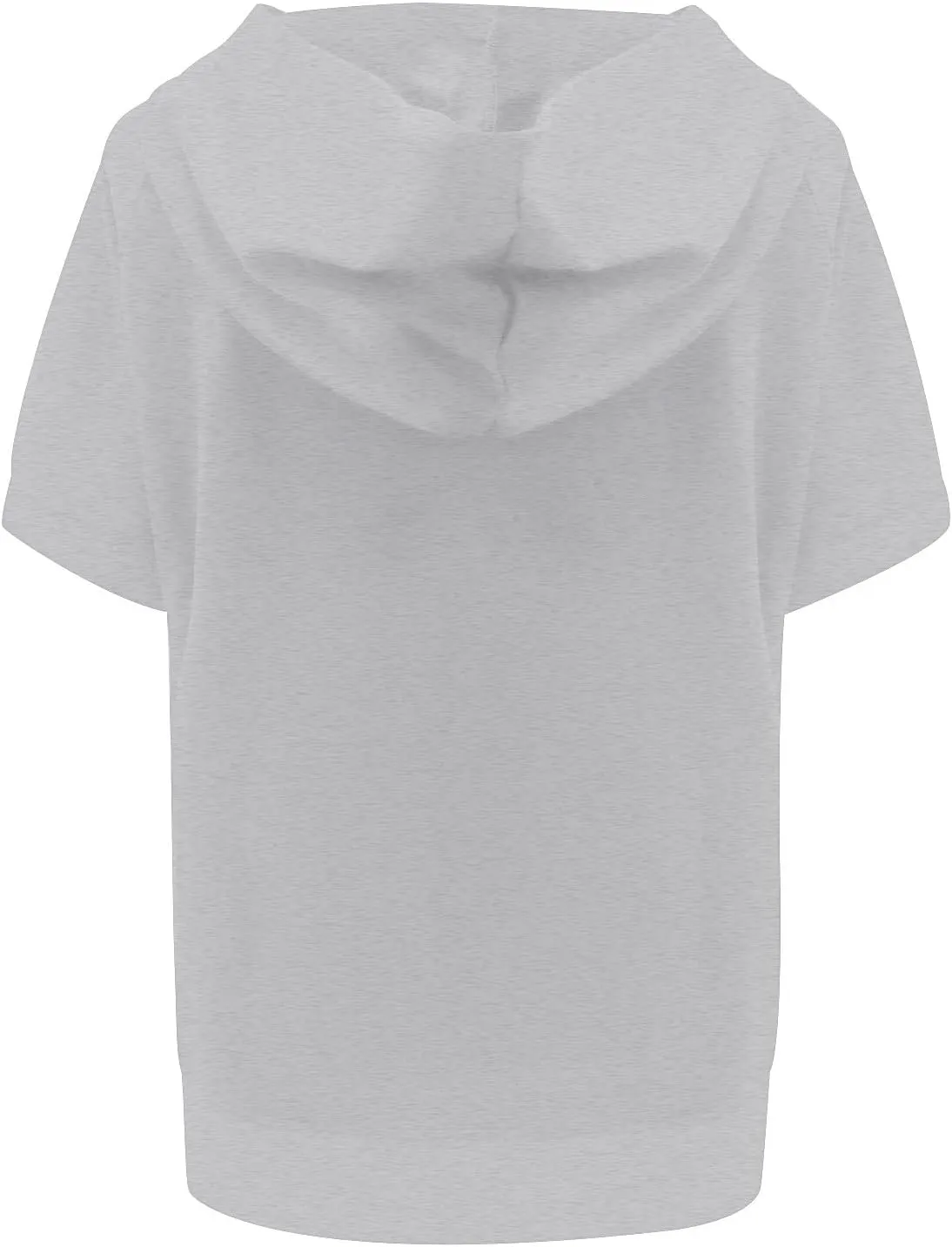 Short Sleeve Sweatshirt Women Oversized Half Zip Hoodies Casual Pullover Tops