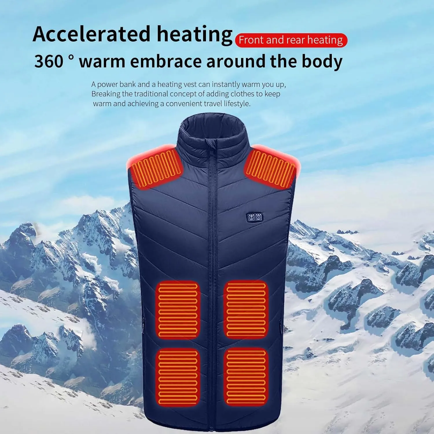 Sleeveless Coat for Women Mens Fishing Heated Cami Tank Thermal Hooded Jackets Hoods Outfit Women Men 2025