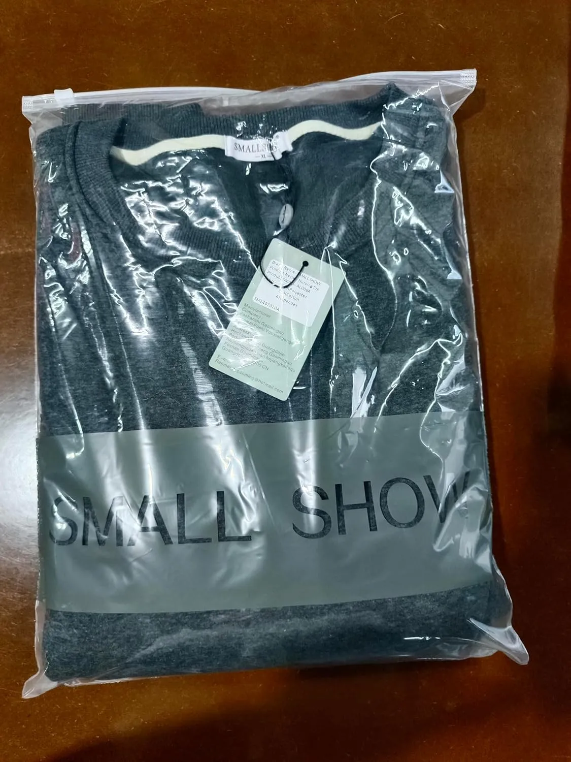 Smallshow Fleece Maternity Nursing Sweatshirt Long Sleeve Breastfeeding Tops