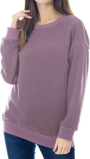 Smallshow Fleece Maternity Nursing Sweatshirt Long Sleeve Breastfeeding Tops