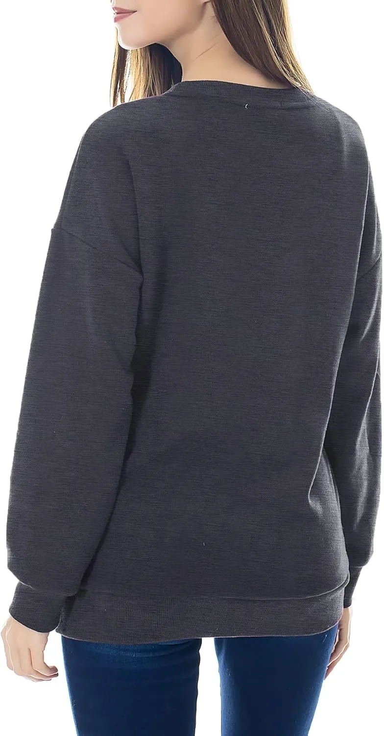 Smallshow Fleece Maternity Nursing Sweatshirt Long Sleeve Breastfeeding Tops