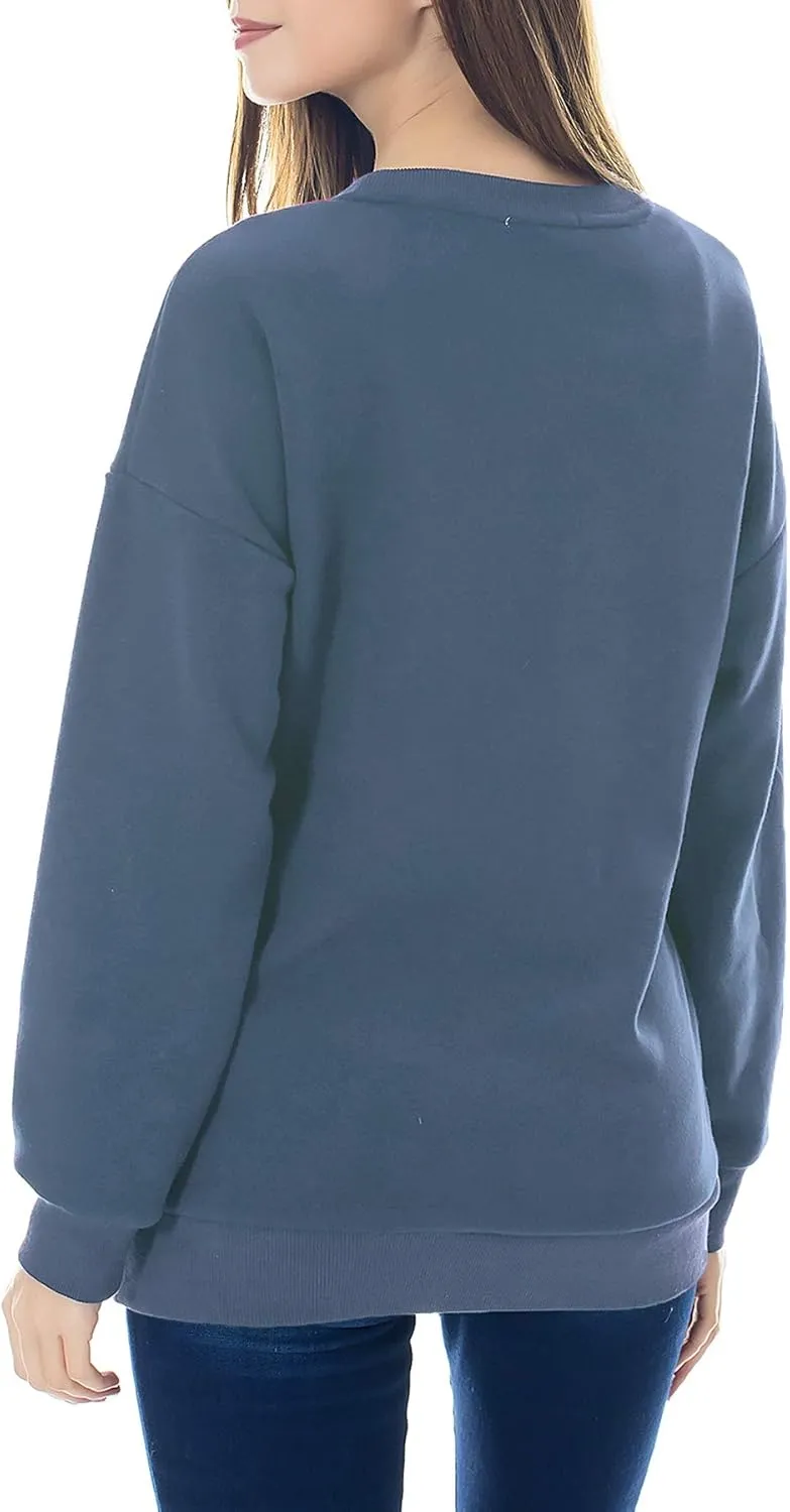 Smallshow Fleece Maternity Nursing Sweatshirt Long Sleeve Breastfeeding Tops