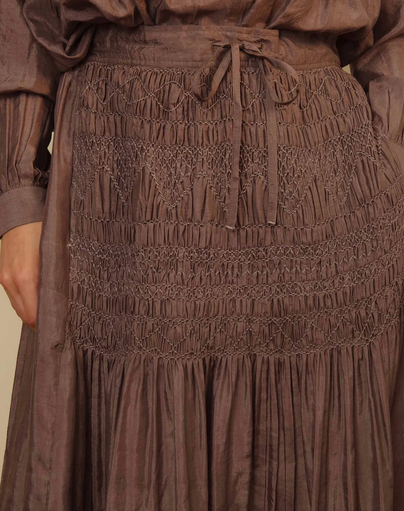 SOMA SILK SKIRT - Dove Grey