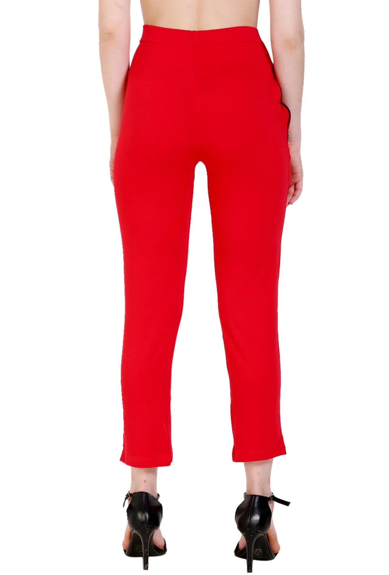 Sona Women's/Girl's International Soft  Cotton Regular Fit Straight Pants/Trouser-Black