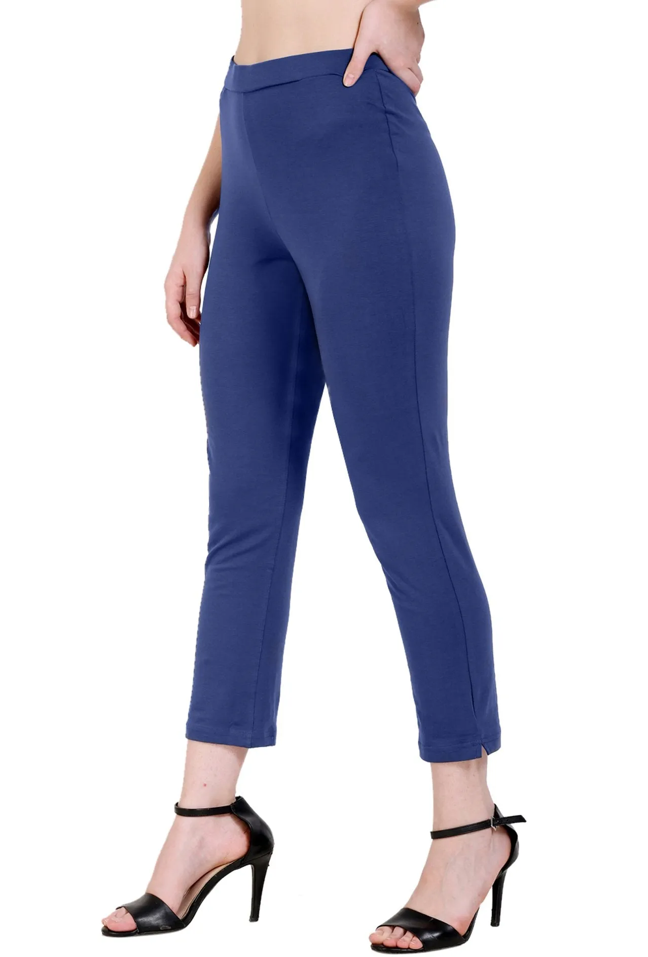 Sona Women's/Girl's International Soft  Cotton Regular Fit Straight Pants/Trouser-Black