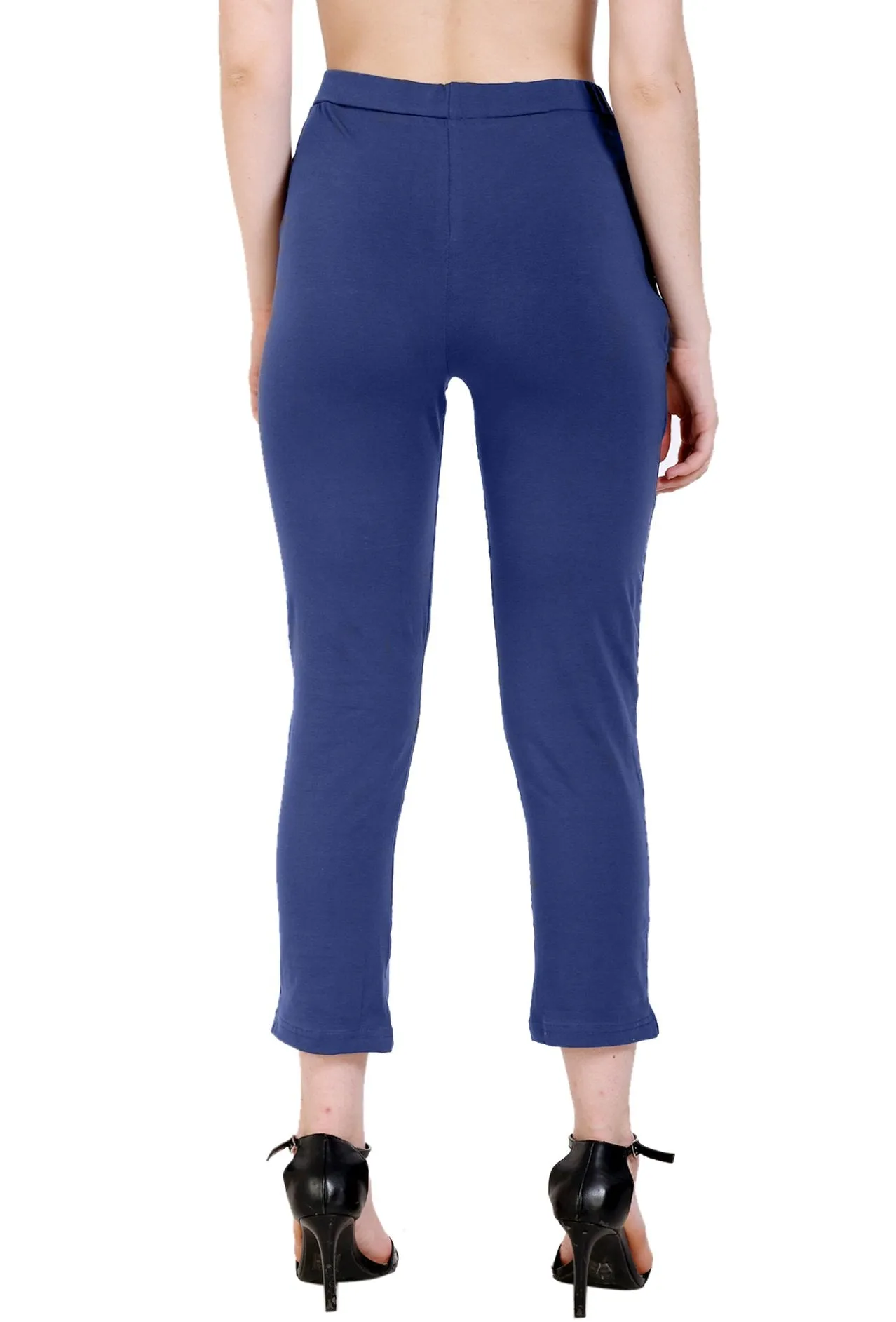 Sona Women's/Girl's International Soft  Cotton Regular Fit Straight Pants/Trouser-Black
