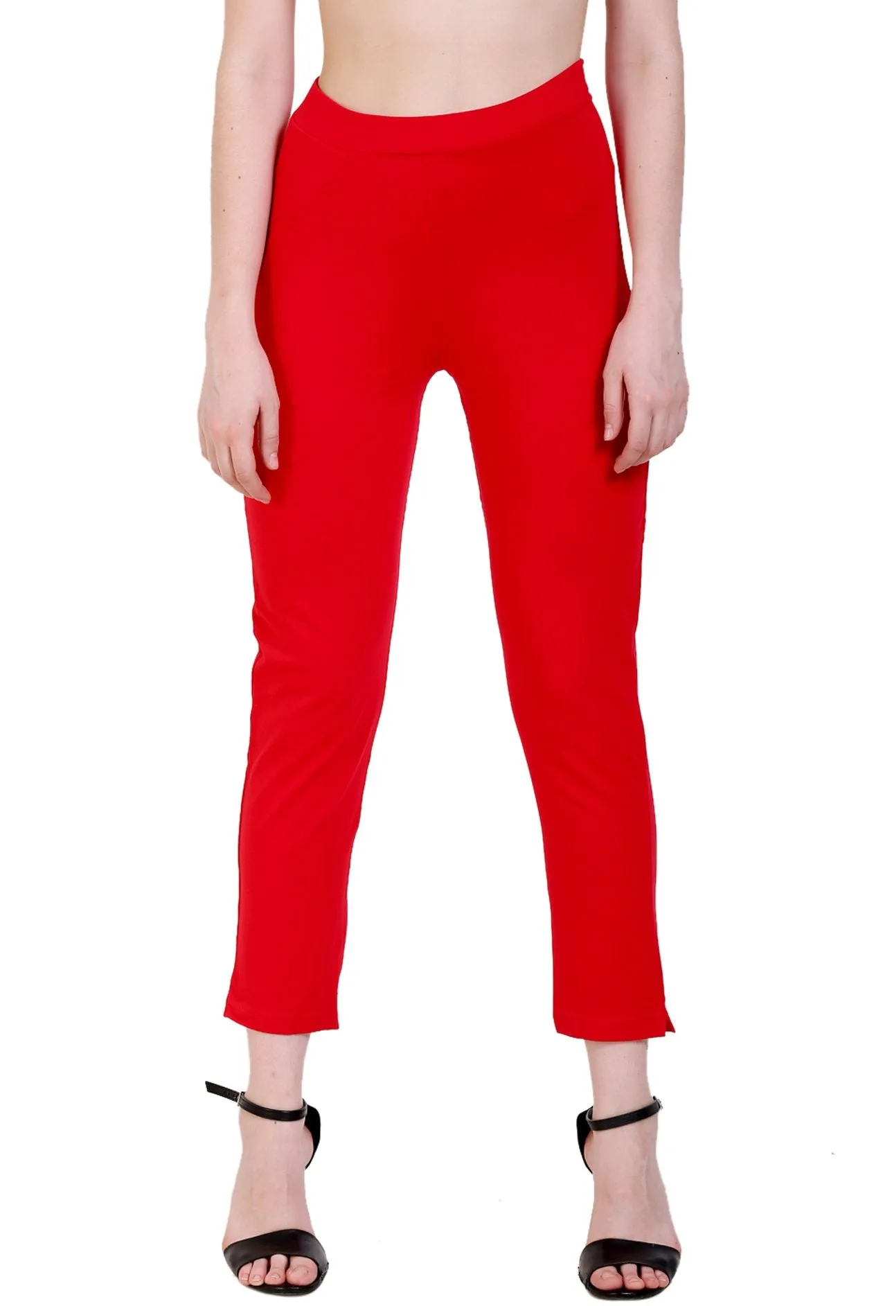 Sona Women's/Girl's International Soft  Cotton Regular Fit Straight Pants/Trouser-Black