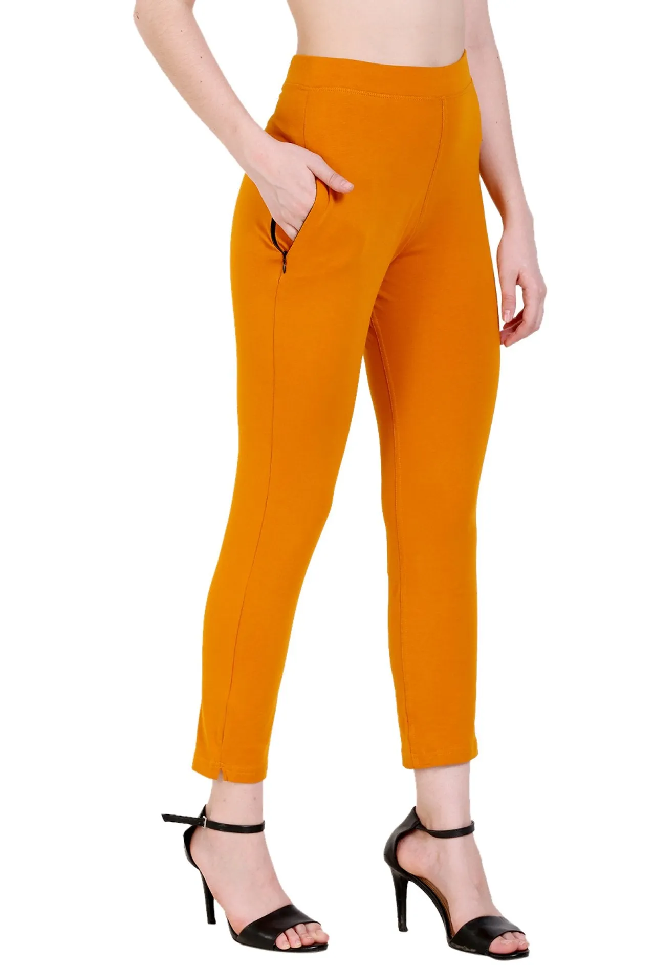 Sona Women's/Girl's International Soft  Cotton Regular Fit Straight Pants/Trouser-Black