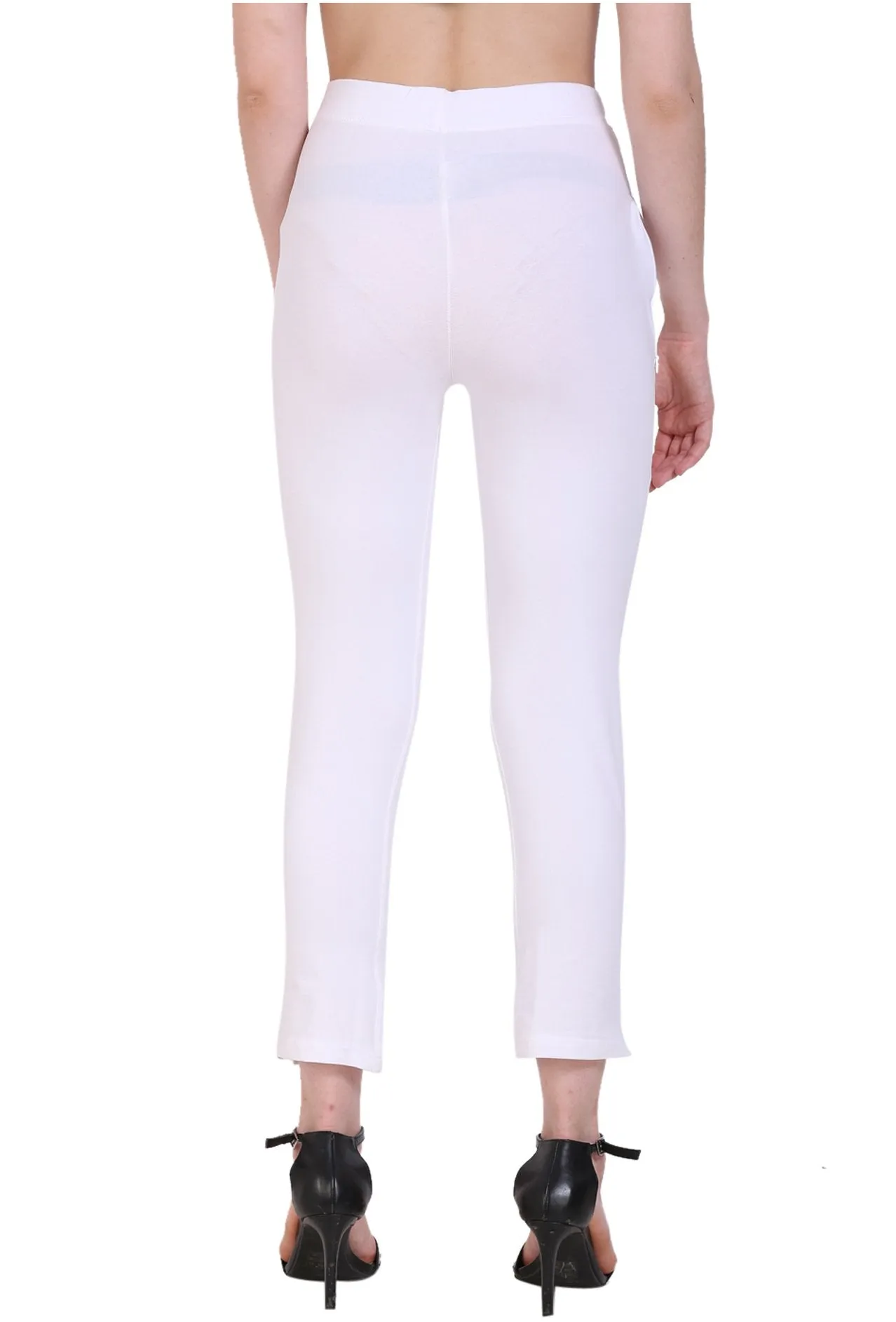 Sona Women's/Girl's International Soft  Cotton Regular Fit Straight Pants/Trouser-Black