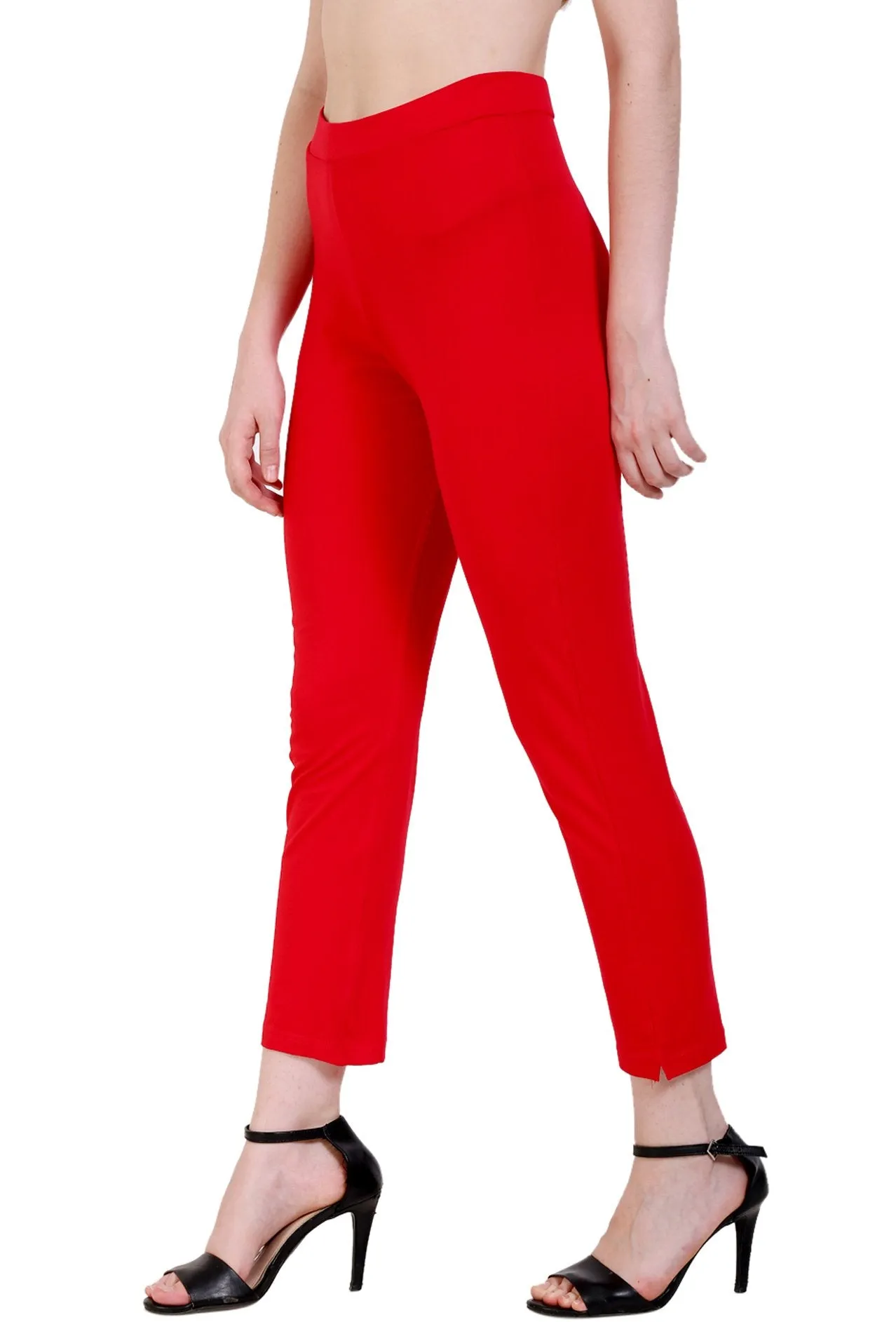 Sona Women's/Girl's International Soft  Cotton Regular Fit Straight Pants/Trouser-Black