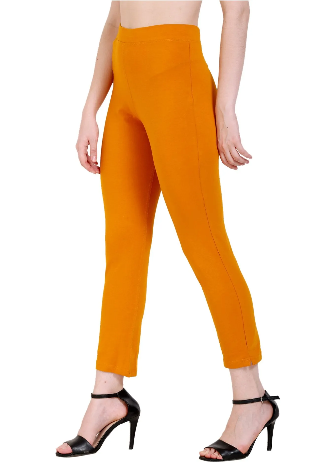 Sona Women's/Girl's International Soft  Cotton Regular Fit Straight Pants/Trouser-Black