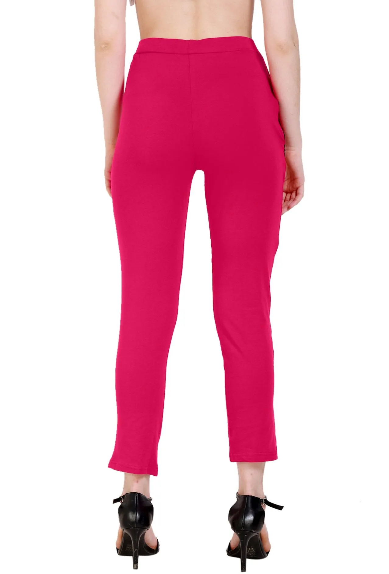 Sona Women's/Girl's International Soft  Cotton Regular Fit Straight Pants/Trouser-Black