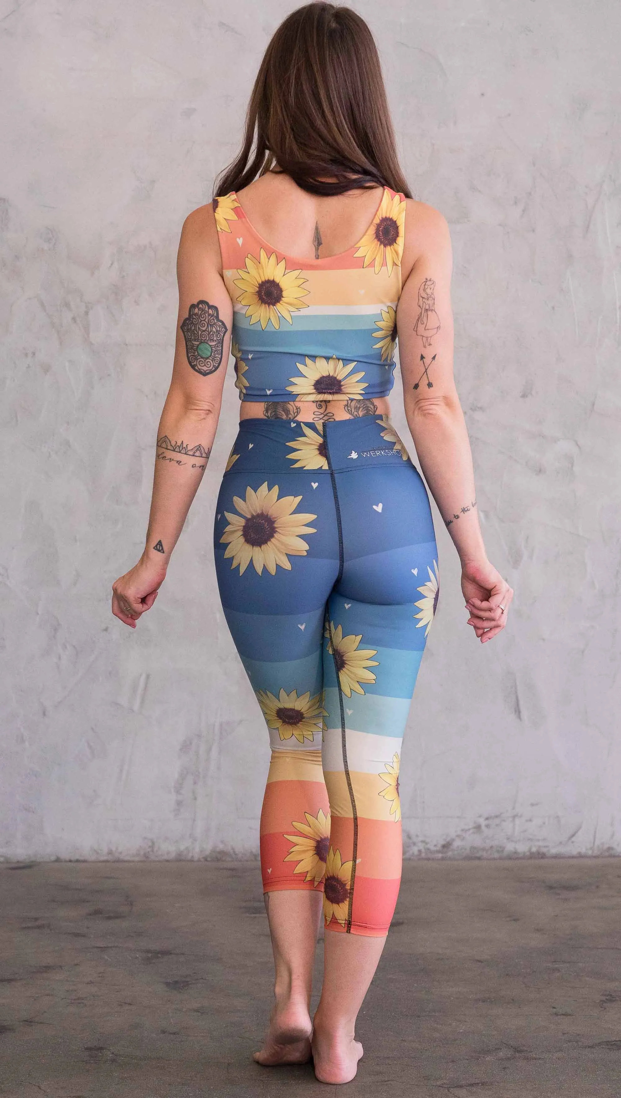 Sunflowers - Triathlon Capri Leggings