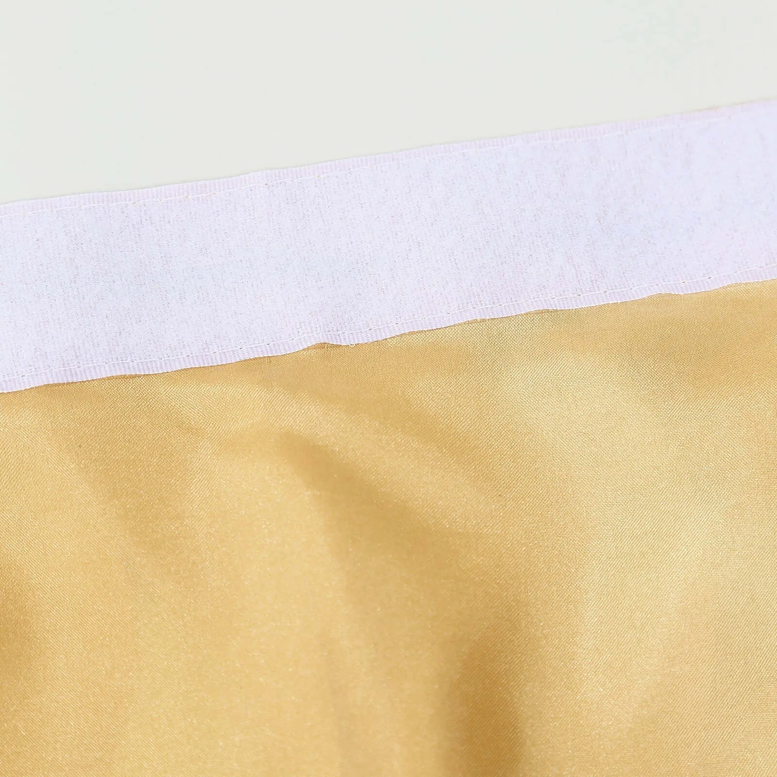 Taffeta Table Skirt 14ft Champagne - Curly Willow Table Cover