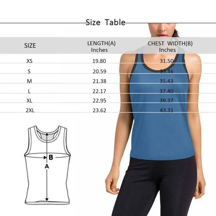Tank Top with Face Christmas Light Women's Racerback Yoga Tank Tops for Her