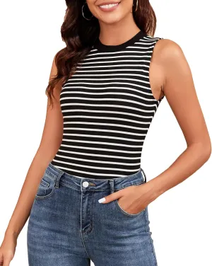 Tank Tops for Women Summer Sleeveless Racerback Casual Basic Ribbed Slim Fitted Shirts