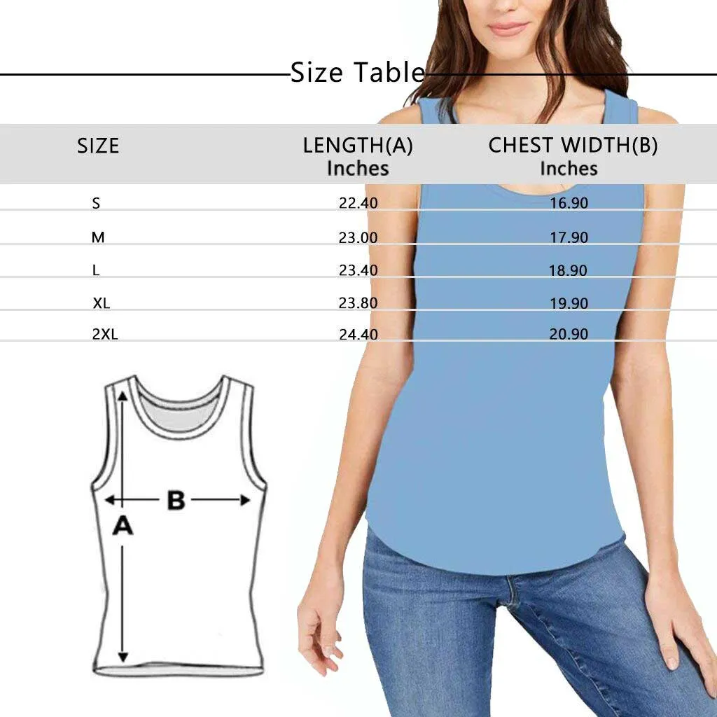 Tank Tops with Cat Photo Spaceman Women's All Over Print Tank Top with Custom Face for Her