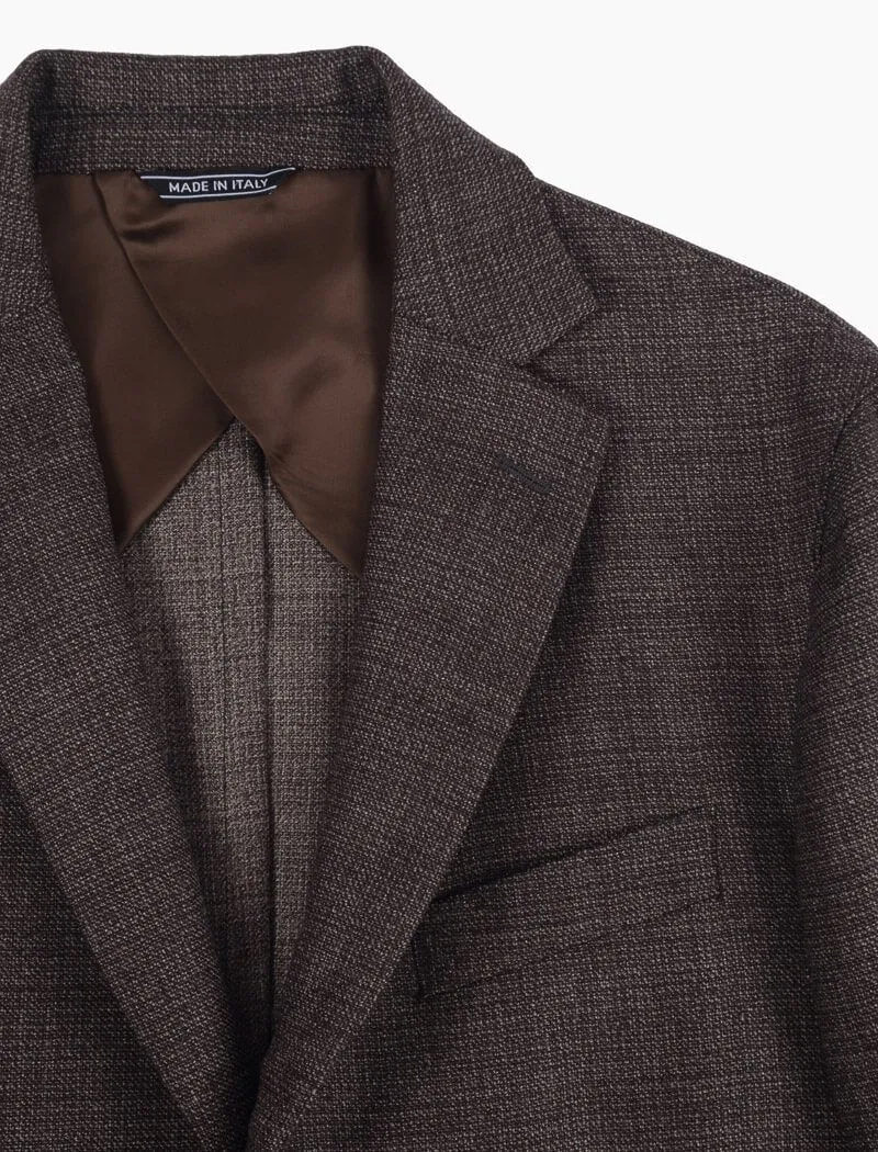 Taupe Saxony Wool Blazer