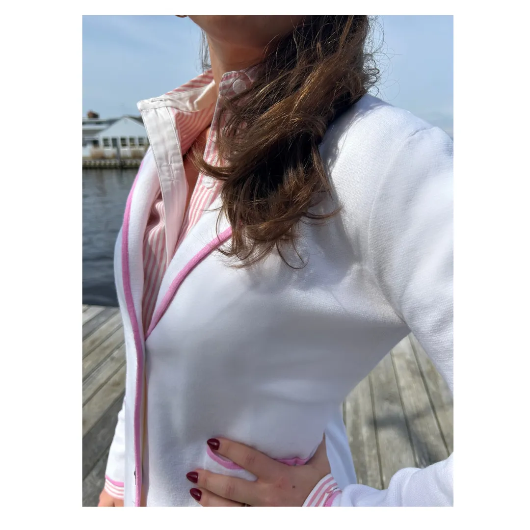 The Palm Beach Blazer | White   Peony