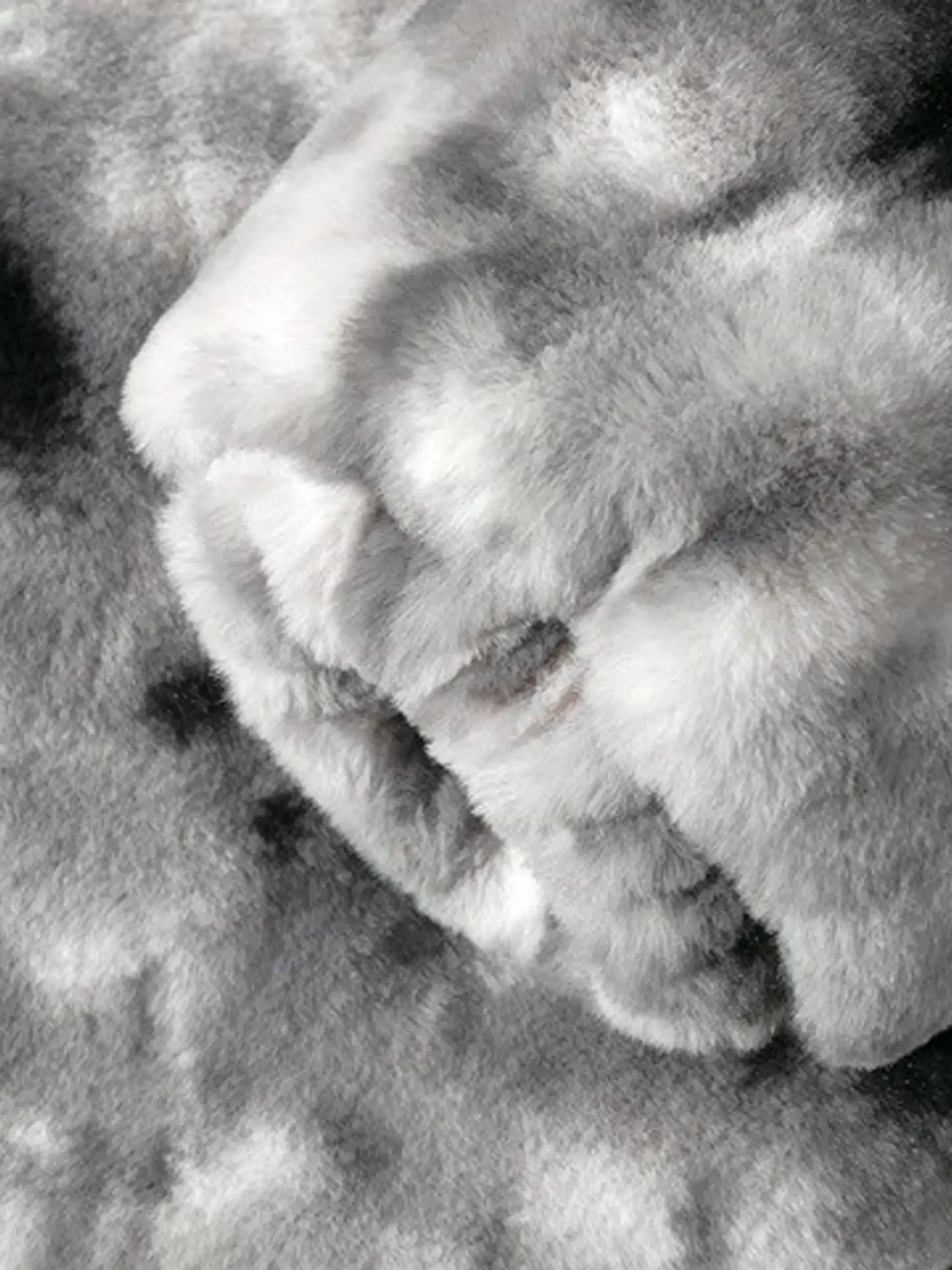 Tie-Dye Sherpa Stand Collar Coat