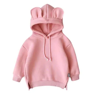Toddler Baby Kids Boy Girl Hooded Cartoon 3D Ear Hoodie Sweatshirt Tops Clothes Fashion set