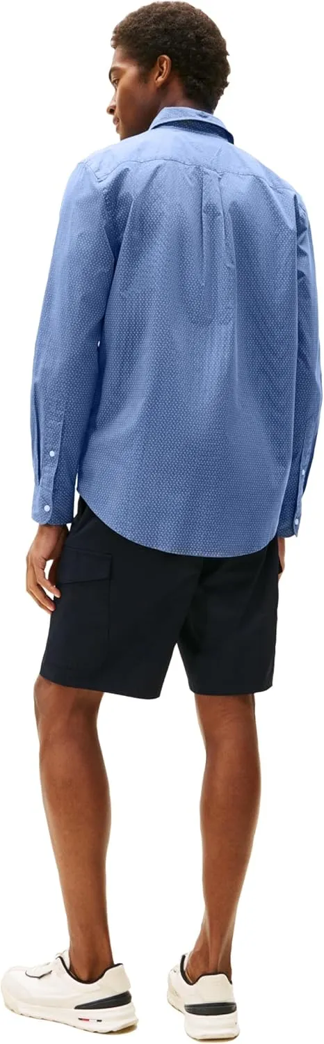 Tommy Hilfiger Long Sleeve Poplin Regular Fit, Men's Button Down Shirts, Also Available in Big and Tall