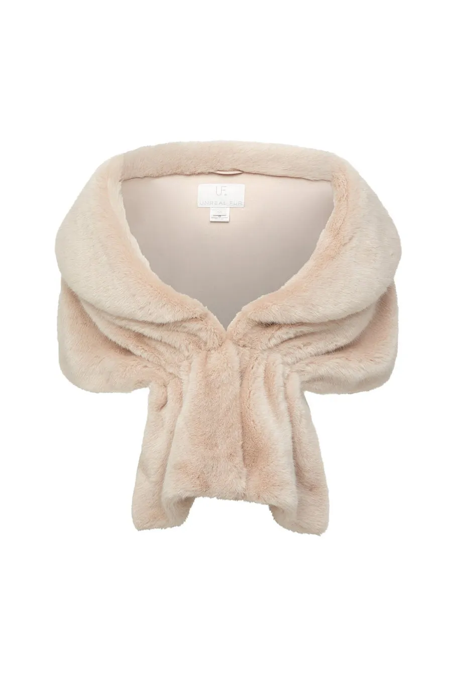 Unreal Fur Champagne Wrap - Nude