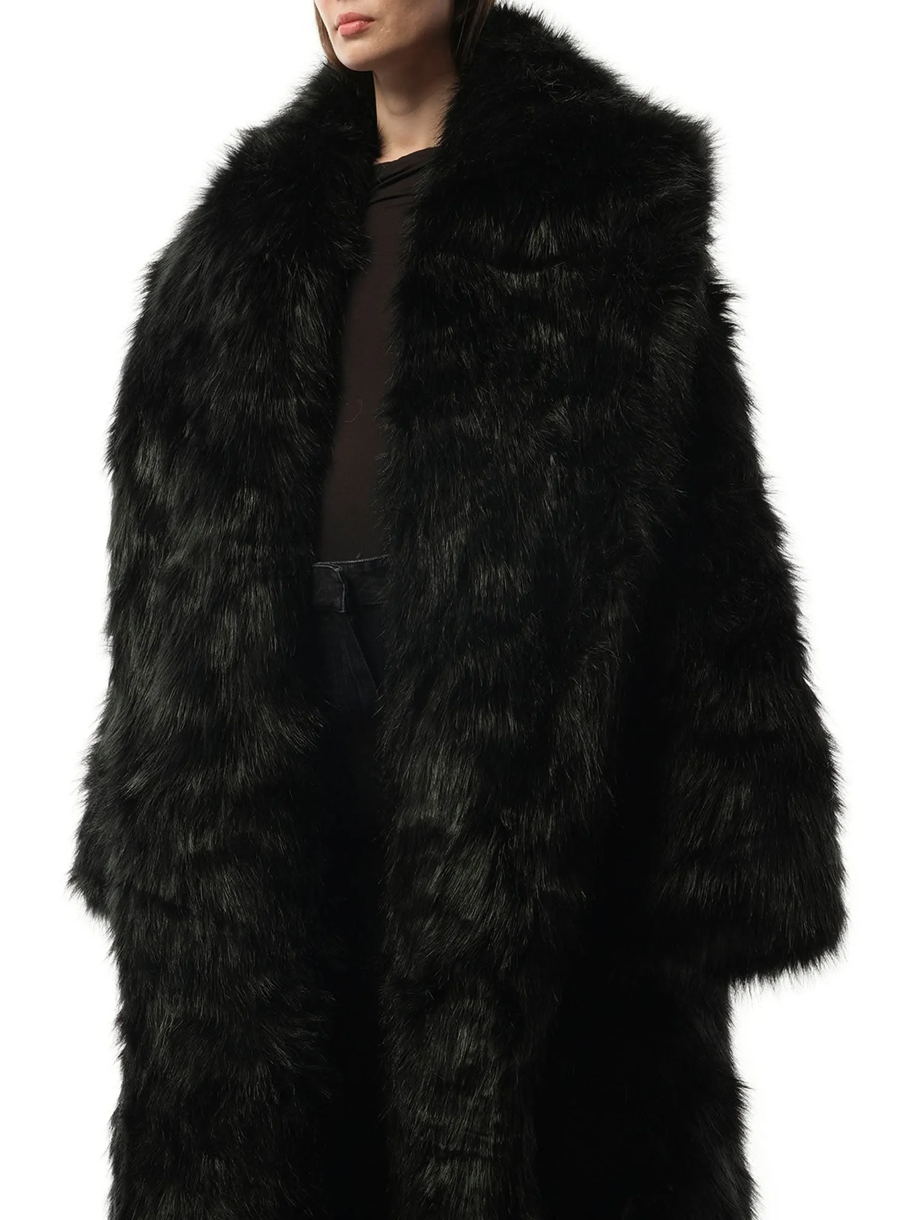 Vast Fur Coat in Black