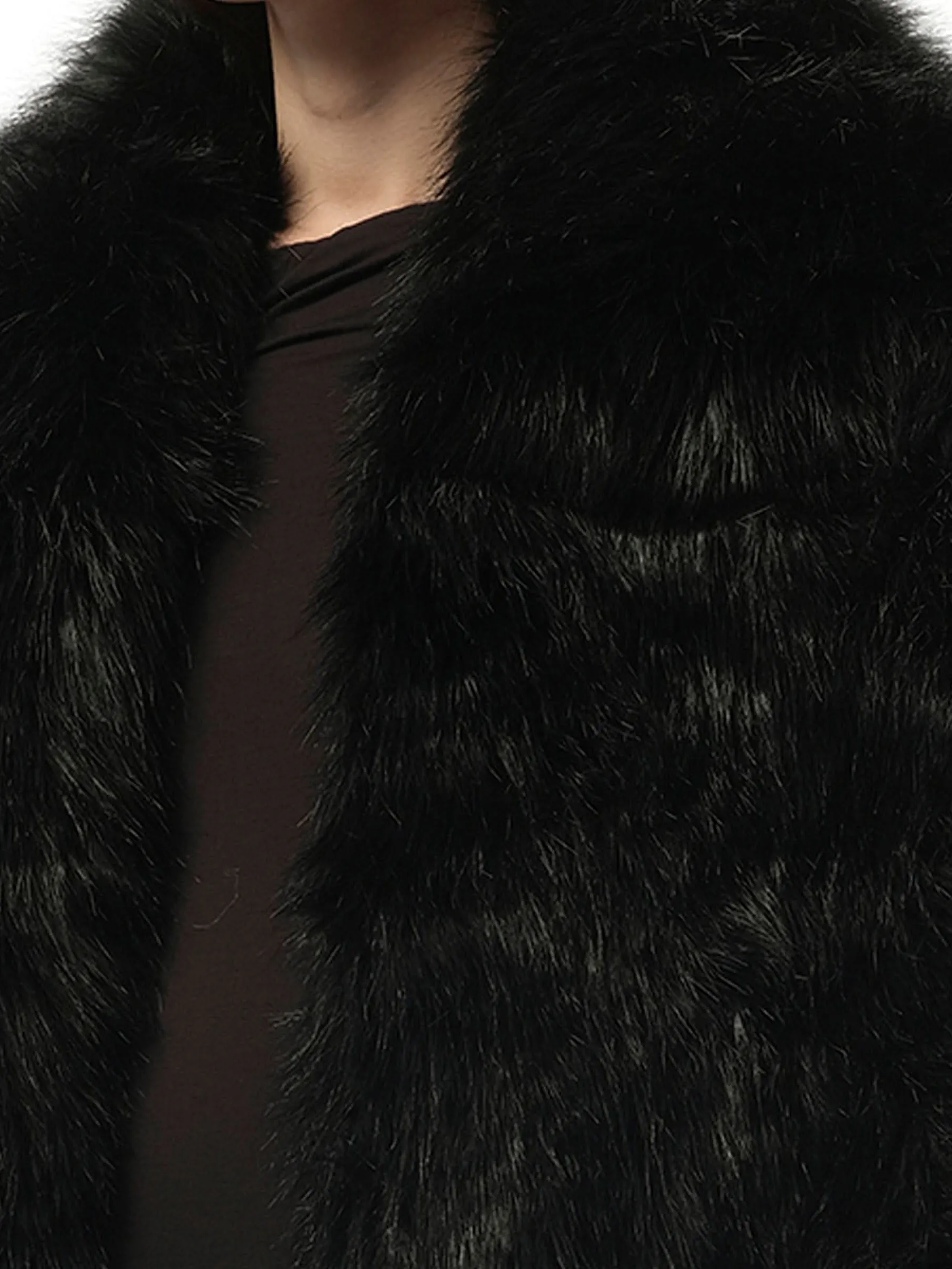 Vast Fur Coat in Black