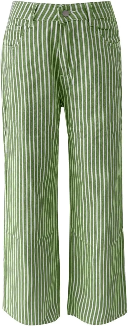 Wide Leg Jeans for Women 2025 Summer High Waisted Strechy Trendy Baggy Bootcut Y2K Street Denim Pants Plus Size