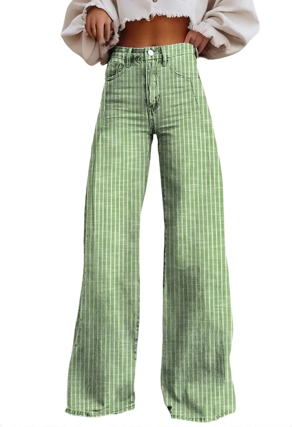 Wide Leg Jeans for Women 2025 Summer High Waisted Strechy Trendy Baggy Bootcut Y2K Street Denim Pants Plus Size