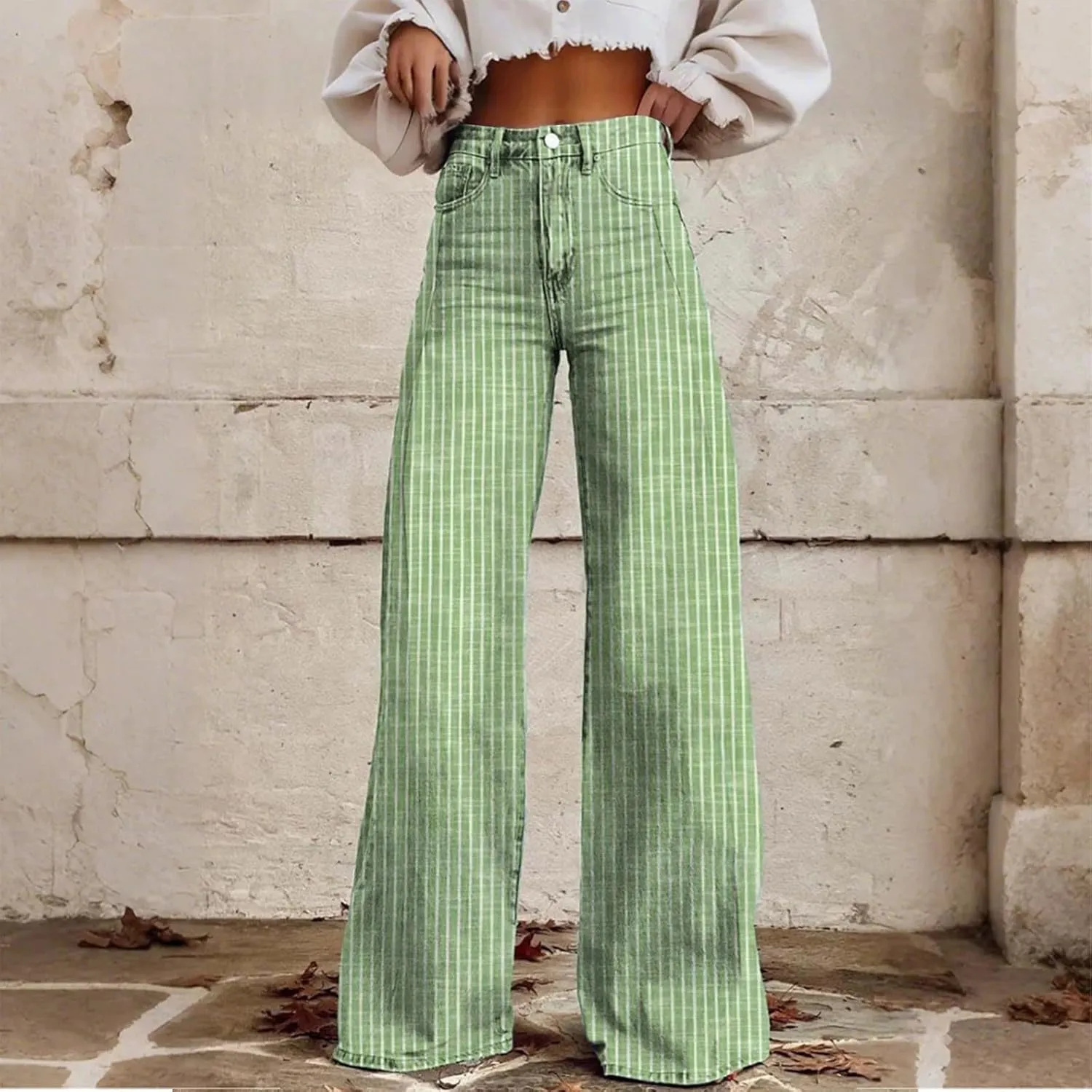 Wide Leg Jeans for Women 2025 Summer High Waisted Strechy Trendy Baggy Bootcut Y2K Street Denim Pants Plus Size