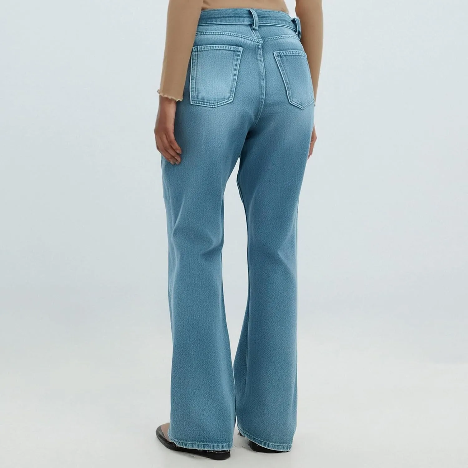 Woman's Wide Leg Jeans 2025 Summer Fashion High Waisted Flare Dark Wash Baggy Denim Pants Y2k Streetwear