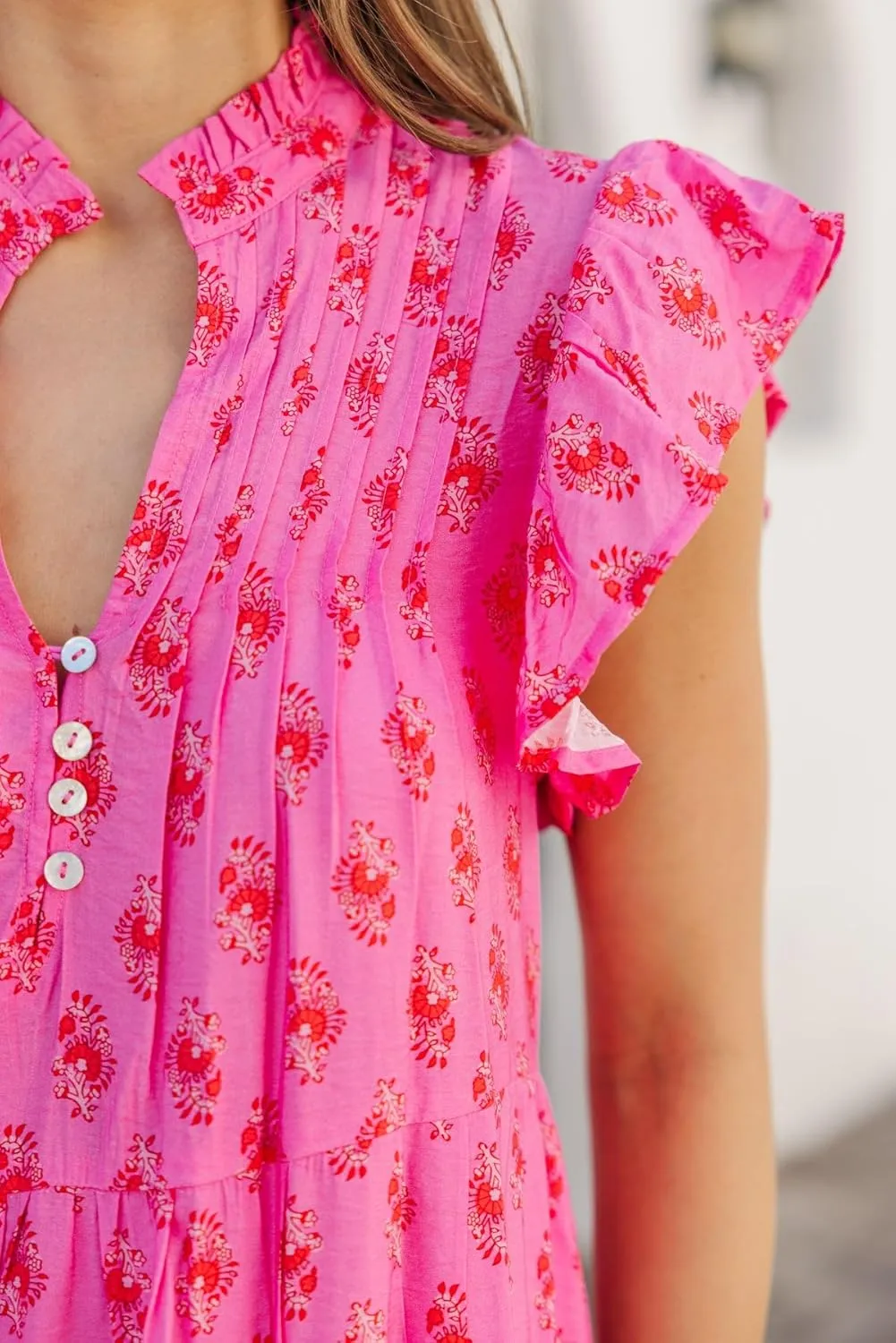 Women Patchwork Dress Y2k Floral Puff Short Sleeve Maxi Dress Summer Boho Smocked Tiered Ruffle Beach Sundress
