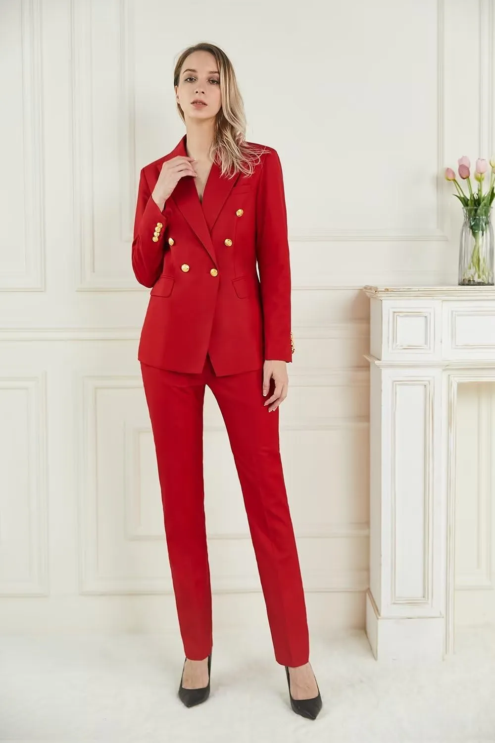 Women Suits 2 Piece Fashion Suits with Blazer Dress for Womens Casual Blazers (Blazer Pants)