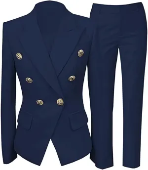 Women Suits 2 Piece Fashion Suits with Blazer Dress for Womens Casual Blazers (Blazer Pants)