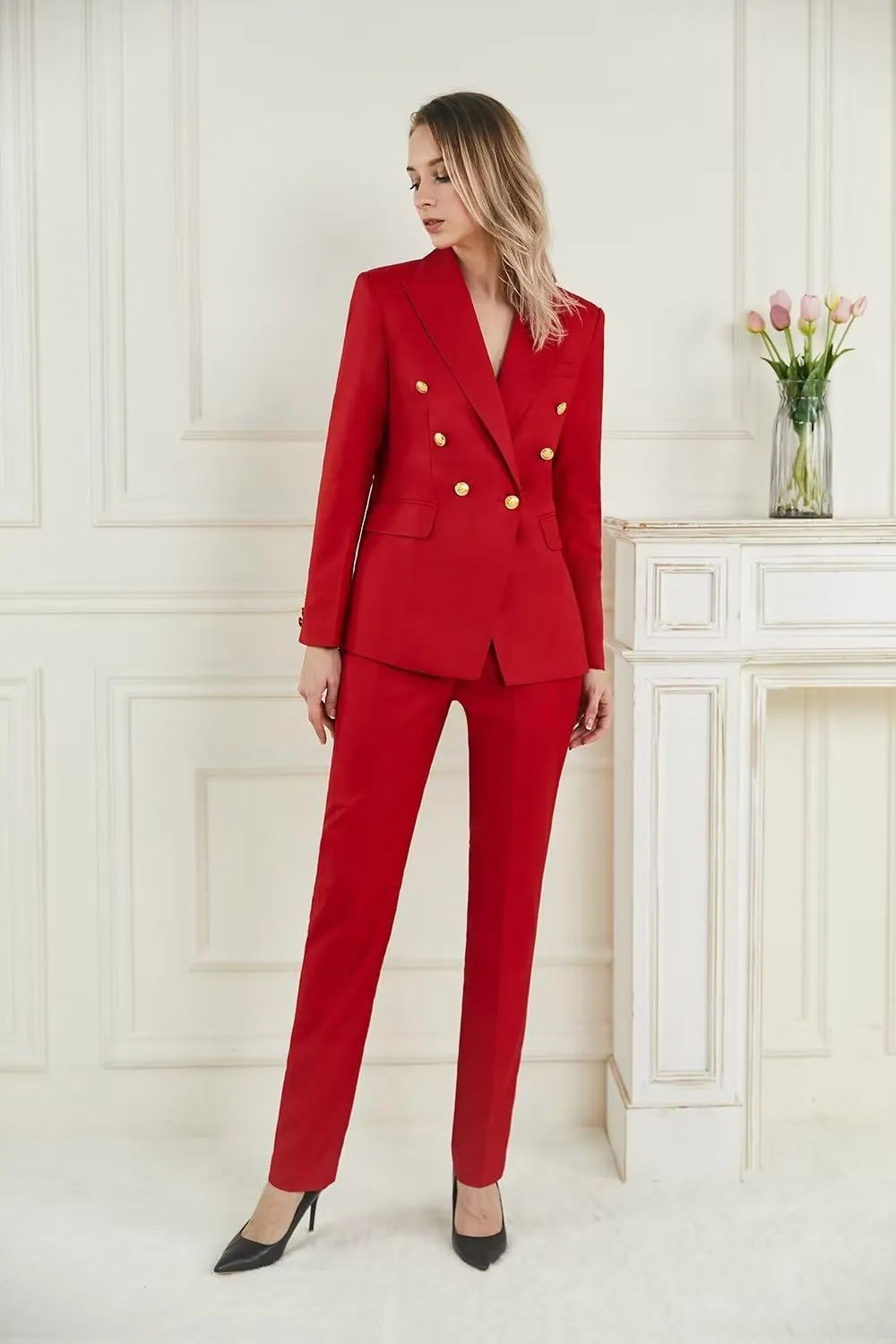 Women Suits 2 Piece Fashion Suits with Blazer Dress for Womens Casual Blazers (Blazer Pants)