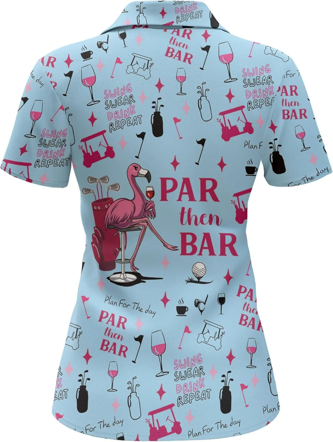 Womens Golf Shirt Funny Polo Shirts for Women Golf Outfit 3D Print Gifts