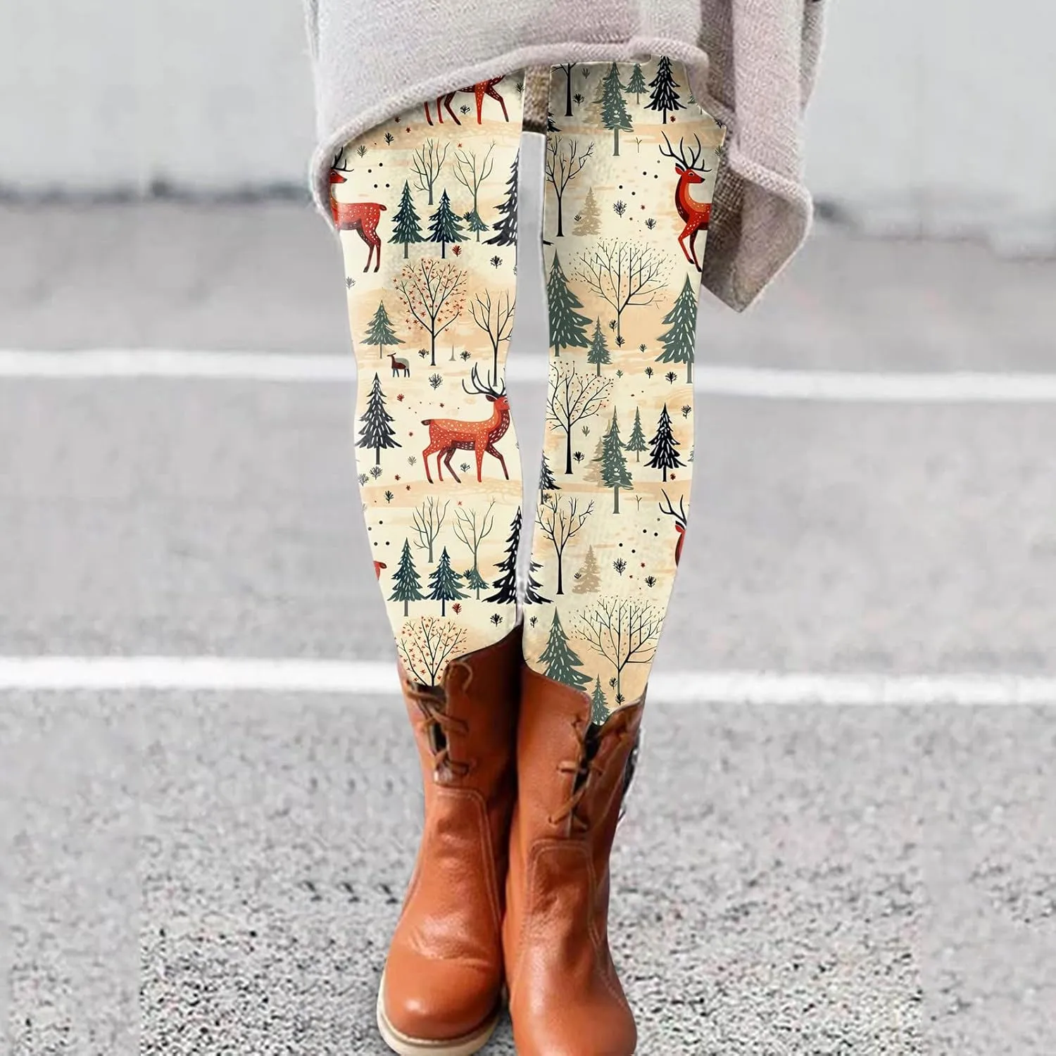 Womens Leggings and Winter Leggings Artistic Splash Printed Soft Stretchy Pants Winter Leggings for Women Plus Size