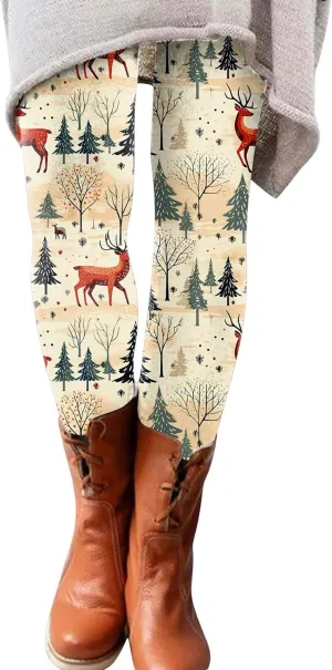 Womens Leggings and Winter Leggings Artistic Splash Printed Soft Stretchy Pants Winter Leggings for Women Plus Size